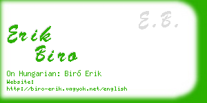 erik biro business card